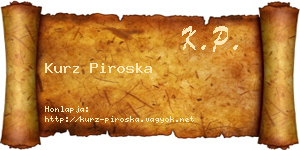 Kurz Piroska névjegykártya