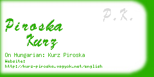 piroska kurz business card